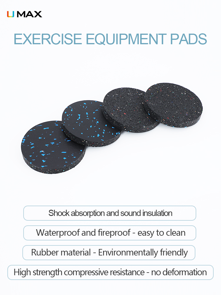 thumbnail image 2 of 12-PC Treadmill Mat Set | High Density Rubber Equipment Pads 3.94x3.94x0.5 Inch Floor Protectors 2 of 10